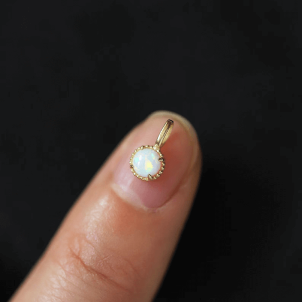 Opal Gemstone Charm Pendant