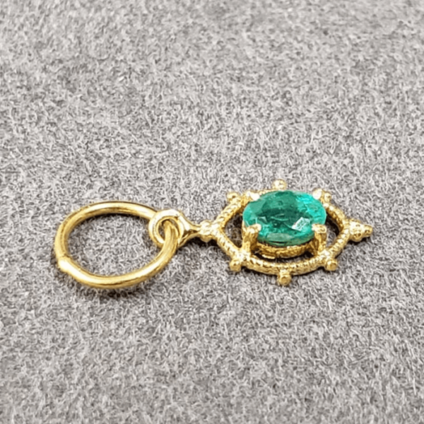 Oval Zambian Emerald Pendant