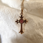 Pink Tourmaline Cross Pendant