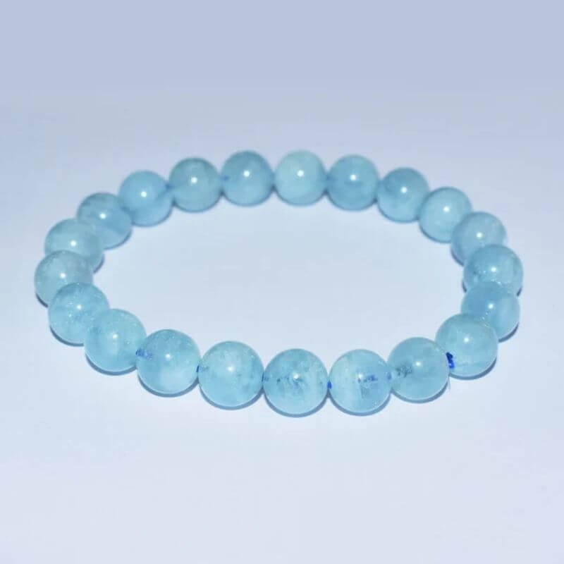 Aquamarine and White Jade Healing Crystal Bracelet – EssentialJewelry4u
