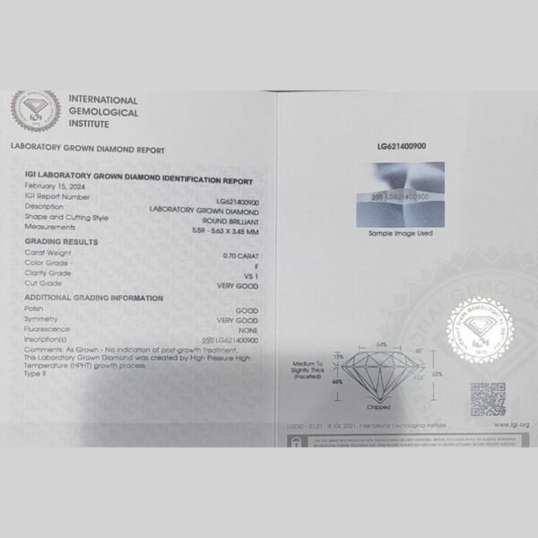 Loose CVD Diamond Certificate