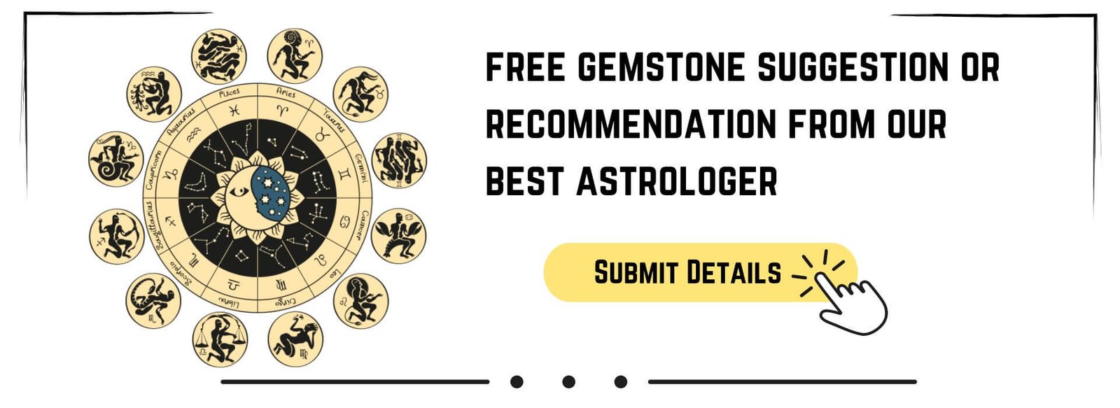 desktop banner for gemstone recommendation or suggestion