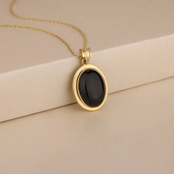 black onyx pendant