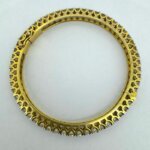 Golden Radiance CVD Diamond Bangle in 14K Gold