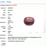 8.43 Carat/ 9.18 Ratti Burma Ruby Gemstone