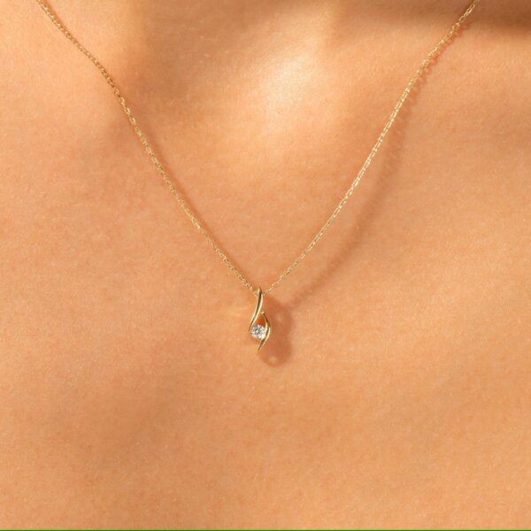 Dainty Lab Grown Diamond Pendant