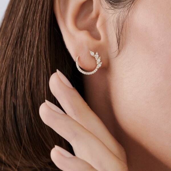 Curvy Lab Grown Diamond/ CVD Diamond Earrings