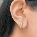 Double Layered CVD Diamond Earring Studs