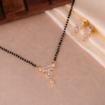 Lab Grown Diamond Mangalsutra With Earrings