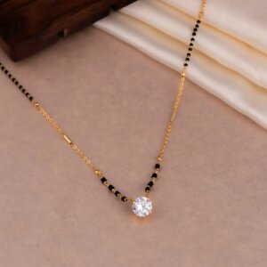 Round Solitaire CVD Diamond/ Lab Grown Diamond Mangalsutra