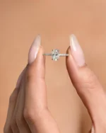 Oval Solitaire CVD Diamond Engagement Ring