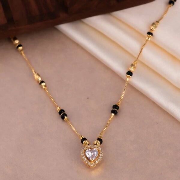 Solitaire Heart CVD Diamond/ Lab Grown Diamond Mangalsutra