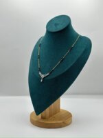 Graceful CVD Diamond Mangalsutra with Gold & Black Bead Chain