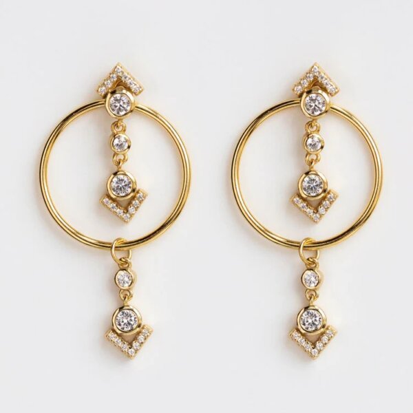 Detachable Dangle Lab Grown Diamond Earrings