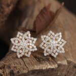 Lustrous Starburst CVD Diamond Stud Earrings