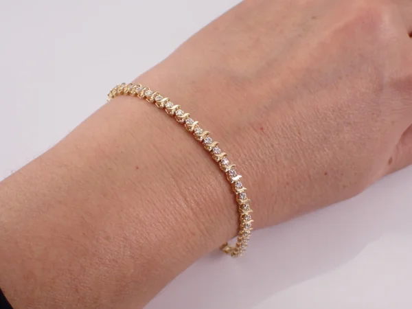 Lab Grown Diamond Snake Tennis Bracelet