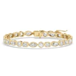 Fancy Cut CVD Diamond Bracelet (Round, Emerald & Marquise)