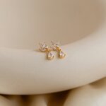 Teardrop Lab Grown/ CVD Diamond Earrings in Gold