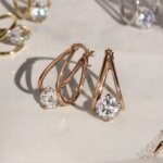 0.50 Cent Round CVD Diamond Earrings in Gold