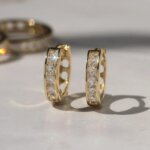 Princess Cut CVD Diamond Hoop Earrings