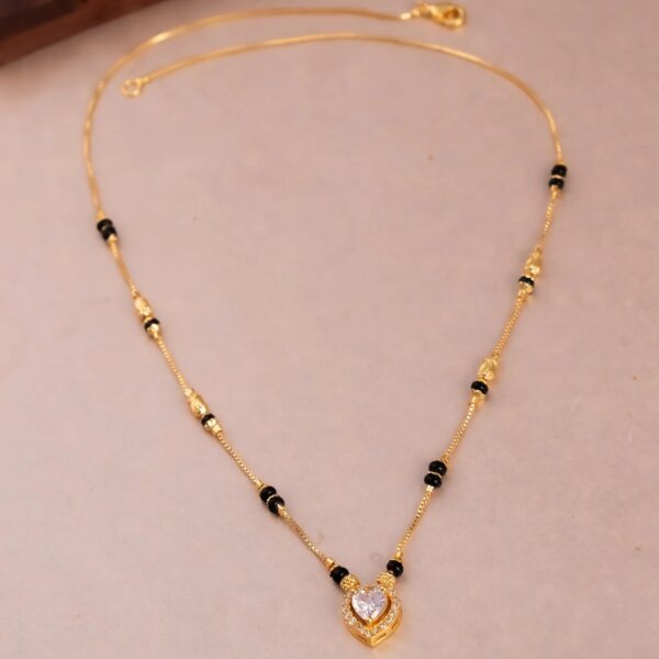 Solitaire Heart CVD Diamond/ Lab Grown Diamond Mangalsutra