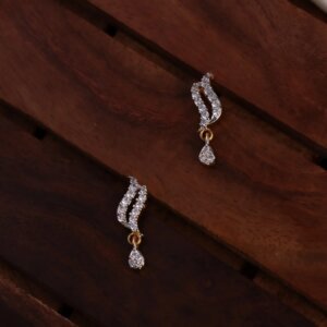 Graceful Gleam CVD Diamond Mangalsutra with Earrings