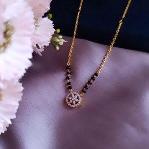 Dainty Halo CVD Diamond/ Lab Grown Diamond Mangalsutra