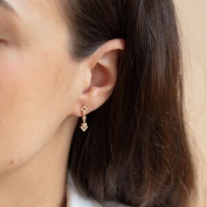 Detachable Dangle Lab Grown Diamond Earrings