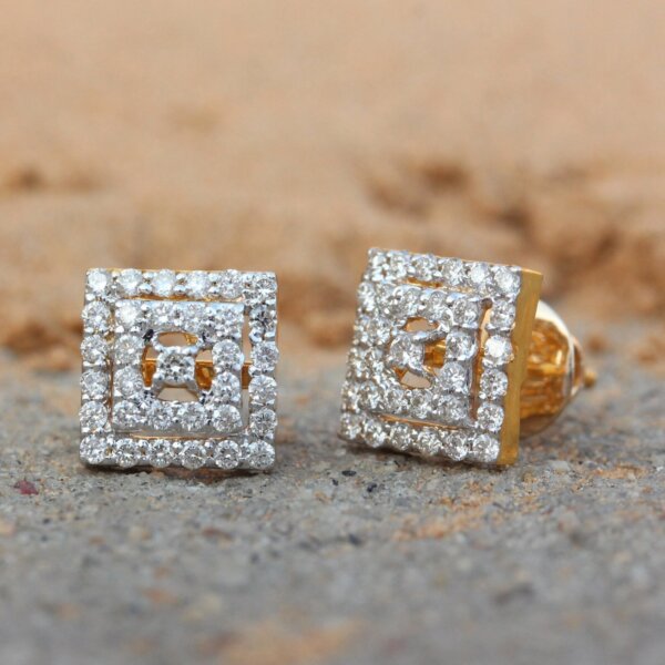 Double Layered Lab Grown Diamond/ CVD Diamond Stud Earrings