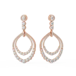 CVD Diamond Chandelier Earrings in Gold