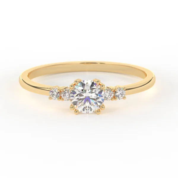 IGI Certified Round Lab Grown Diamond Ring