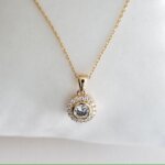 Lab Grown Diamond/ CVD Diamond Halo Pendant