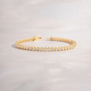 Bezel Lab Grown Diamond Tennis Bracelet