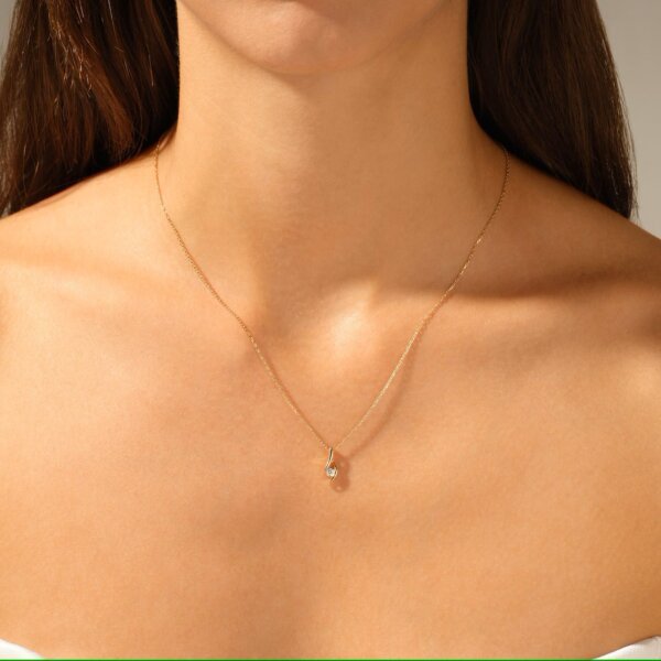 Dainty Lab Grown Diamond Pendant