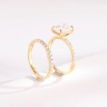 Emerald Cut CVD Diamond Ring & Band