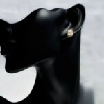 Emerald Cut CVD Diamond Halo Stud Earrings