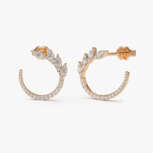 Curvy Lab Grown Diamond/ CVD Diamond Earrings