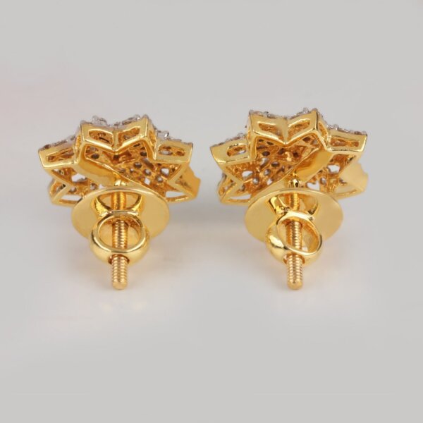 Lustrous Starburst CVD Diamond Stud Earrings