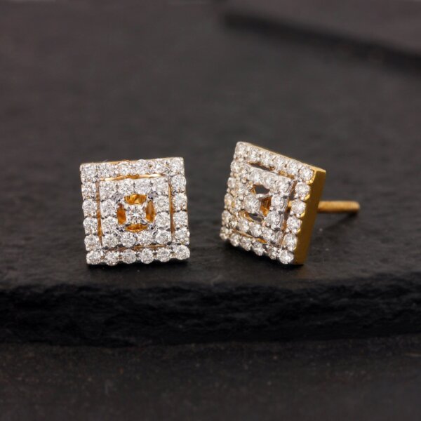 Double Layered Lab Grown Diamond/ CVD Diamond Stud Earrings