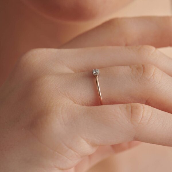 Minimalist Lab Grown Diamond/ CVD Diamond Ring