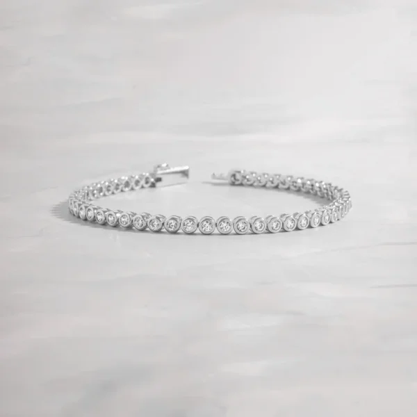 Bezel Lab Grown Diamond Tennis Bracelet