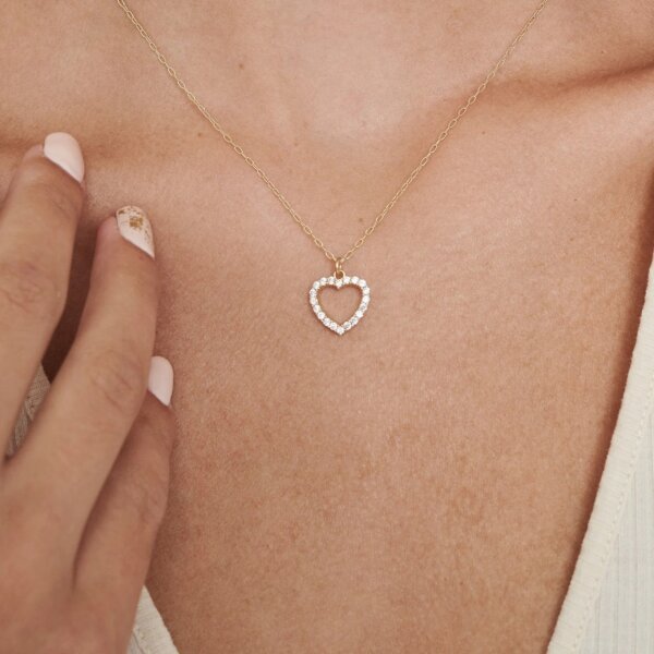 Heart Shape Minimalist CVD Diamond Pendant