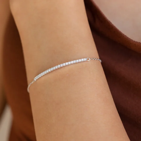 Minimalist CVD Diamond/ Lab Grown Diamond Bracelet