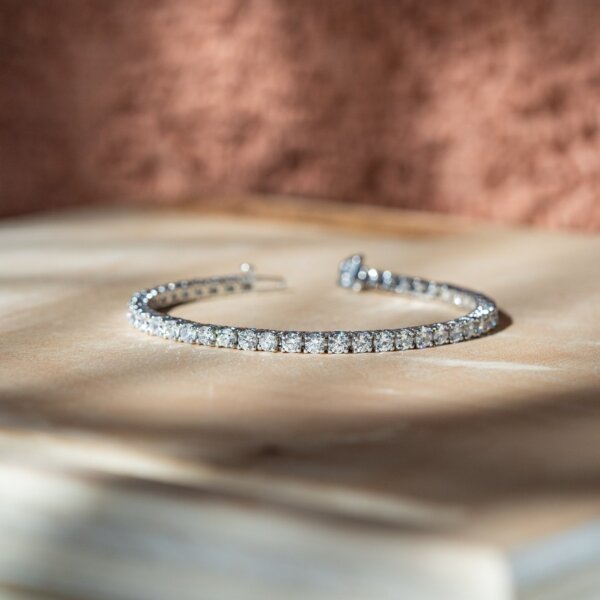 Round Lab Grown Diamond/ CVD Diamond Tennis Bracelet