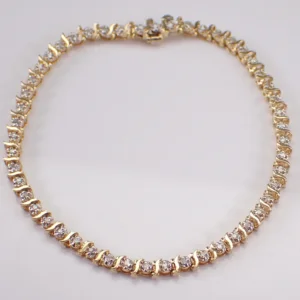 Lab Grown Diamond Snake Tennis Bracelet