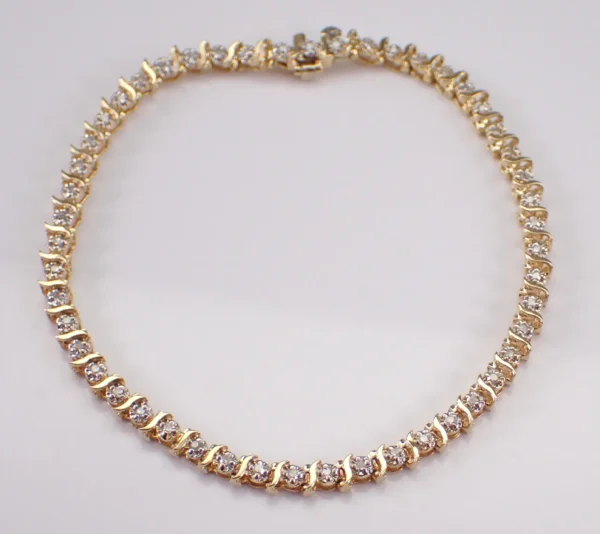 Lab Grown Diamond Snake Tennis Bracelet