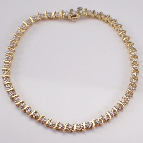 Lab Grown Diamond Snake Tennis Bracelet