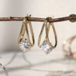 0.50 Cent Round CVD Diamond Earrings in Gold