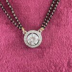 Halo Lab Grown Diamond Mangalsutra with Double Chain