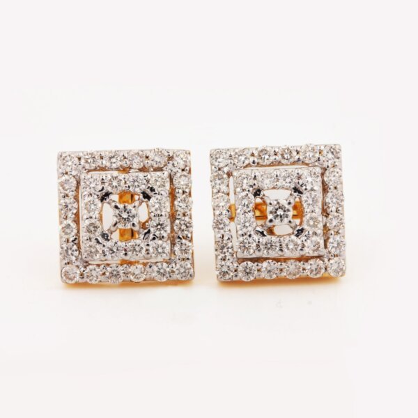 Double Layered Lab Grown Diamond/ CVD Diamond Stud Earrings